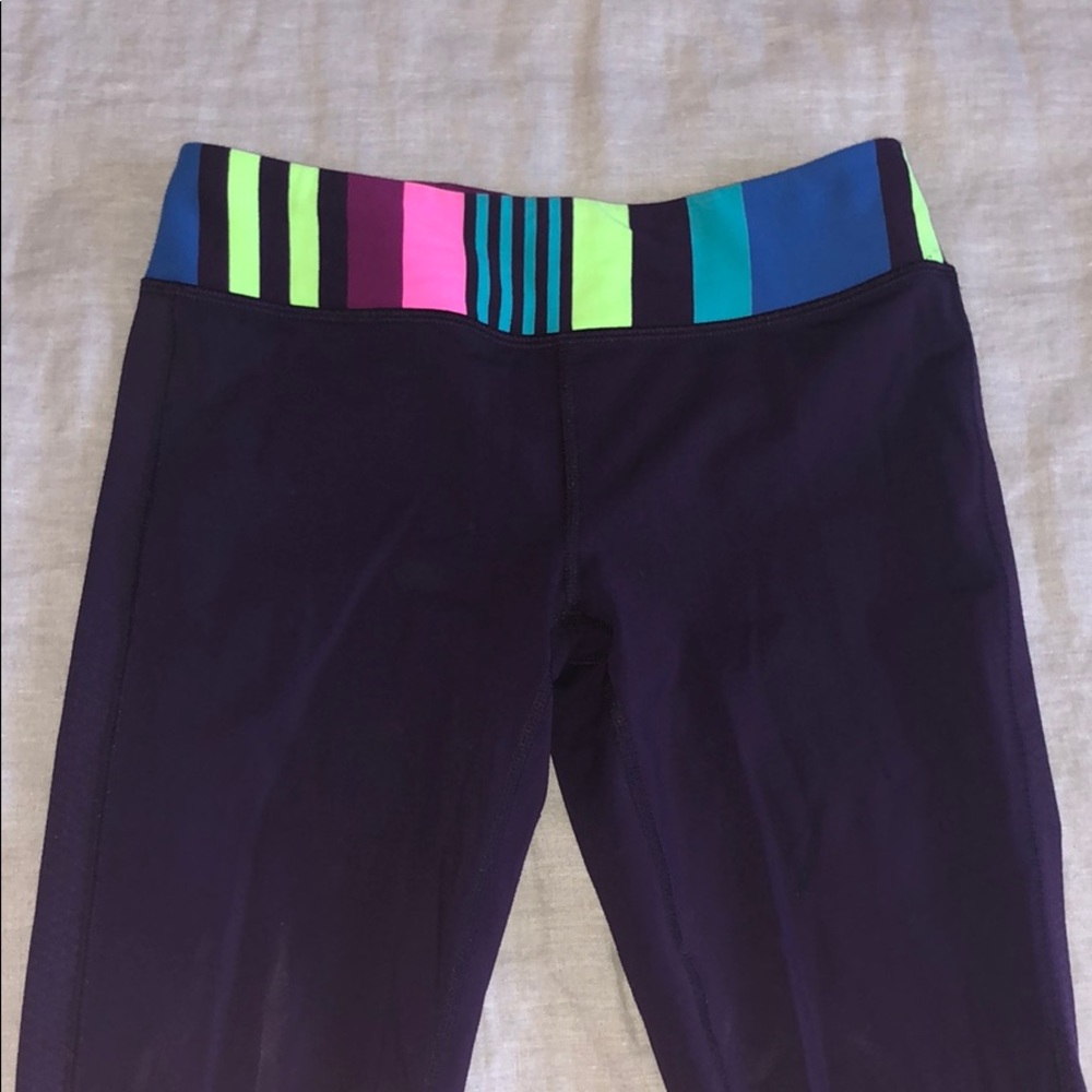 Ivivva purple and colored waistband leggings